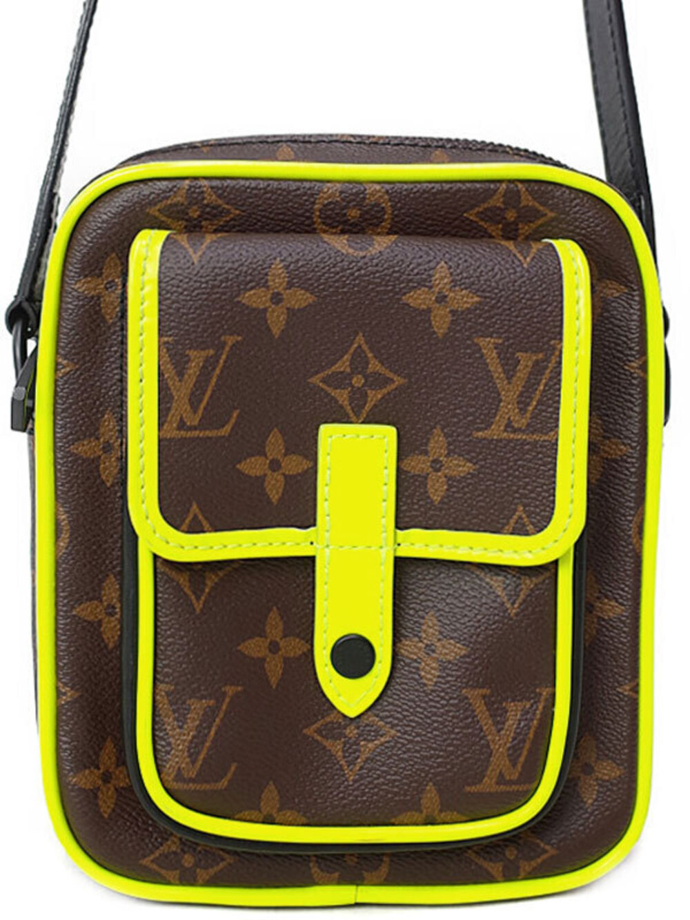 Louis Vuitton Monogram Macassar Brown Christopher Wearable Wallet Shoulder Bag
